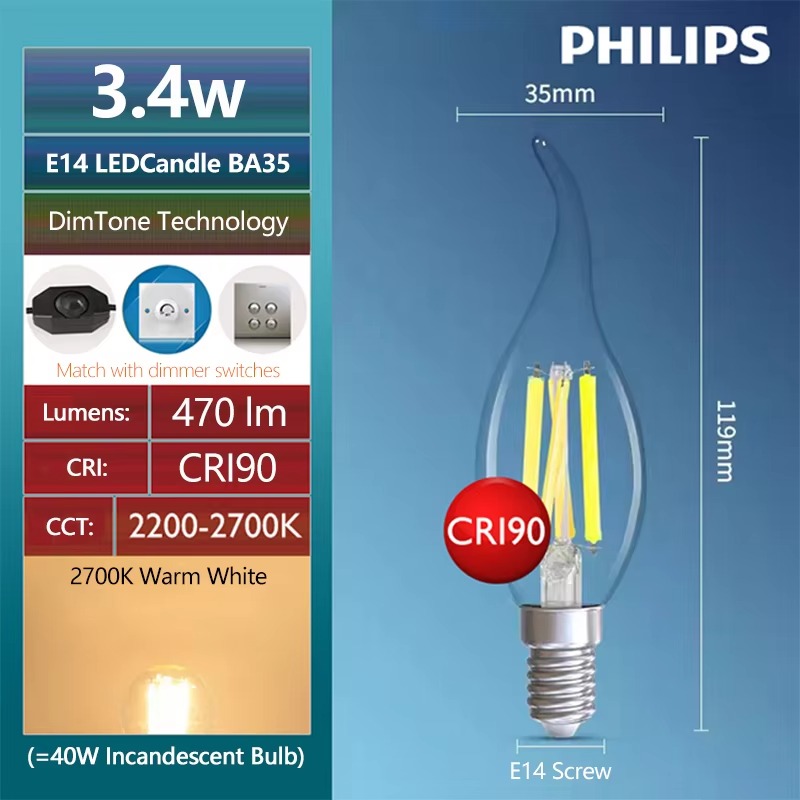 Philips LED ST64 E27 Decorativ - đánh giá và giá Philips Bulb Led Classic