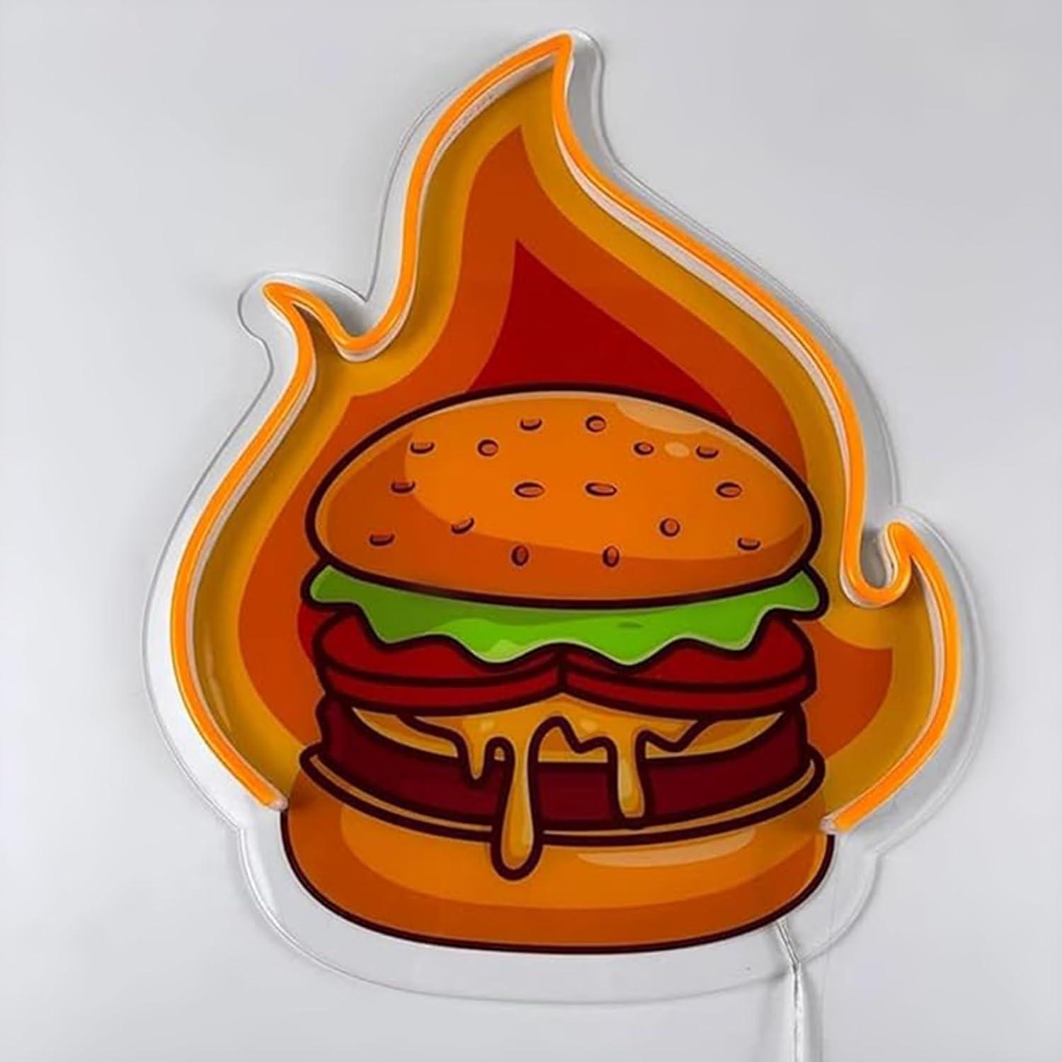 Burger Neon Sign LED Hamburger - đánh giá và giá Lighting Decoration Ideas